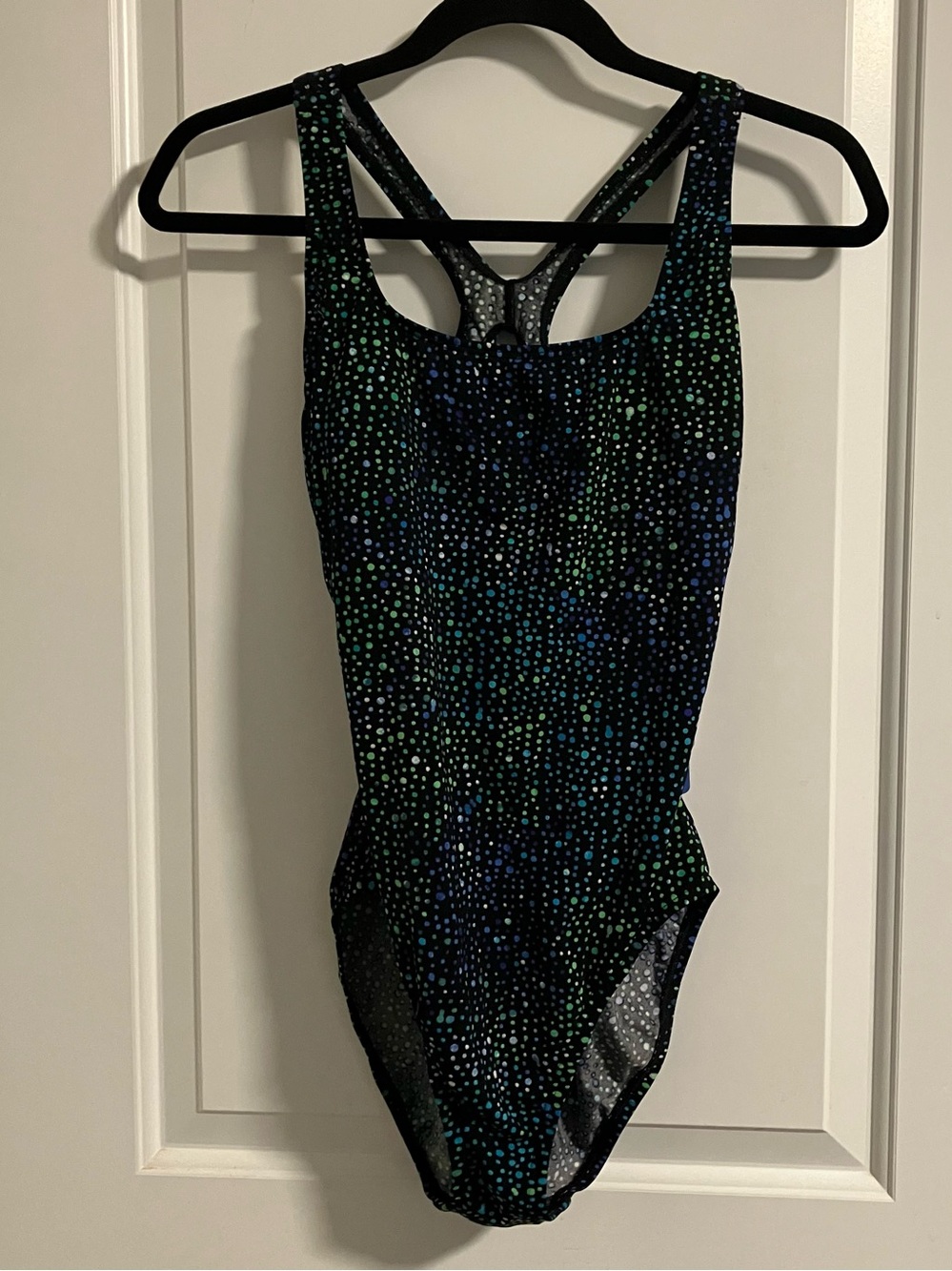 💚💙👙 NWT Speedo Polka Dot One Piece Swimsuit Size 12👙💙💚